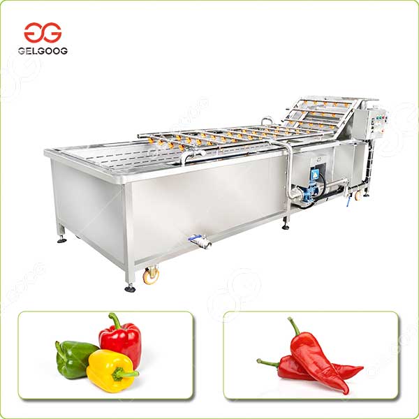 Machine à Nettoyer et à Laver Automatique de Piment ou Poivron Rouge Machine à Nettoyer et à Laver Automatique de Piment ou Poivron Rouge